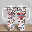 Oklahoma City Thunder NBA Custom Stanley Quencher 30oz-40oz Stainless Steel Tumbler