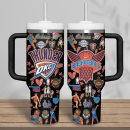 Oklahoma City Thunder NBA Custom Stanley Quencher 30oz-40oz Stainless Steel Tumbler