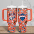 Oklahoma City Thunder NBA Custom Stanley Quencher 30oz-40oz Stainless Steel Tumbler