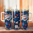 Oklahoma City Thunder NBA Custom Stanley Quencher 30oz-40oz Stainless Steel Tumbler