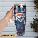 Oklahoma City Thunder NBA Custom Stanley Quencher 30oz-40oz Stainless Steel Tumbler