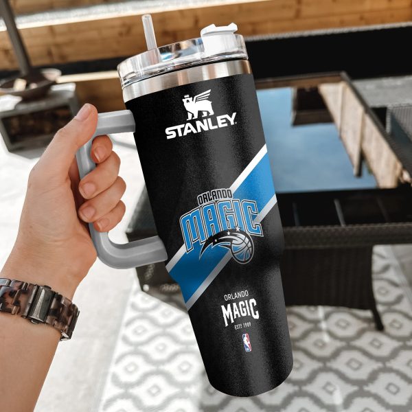 NBA Orlando Magic Custom Stanley Quencher 30oz-40oz Stainless Steel Tumbler Hot And Cold Tumbler