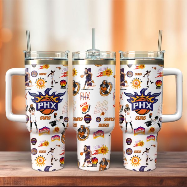 Phoenix Suns Basketball NBA Sport Custom Stanley Quencher 30oz-40oz Stainless Steel Tumbler