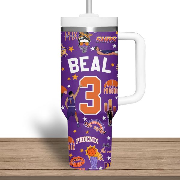 Phoenix Suns NBA Custom Stanley Quencher 30oz-40oz Stainless Steel Tumbler - Image 4