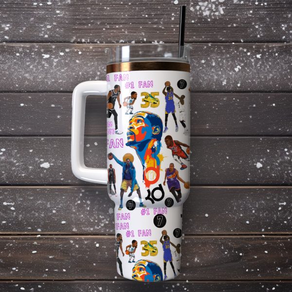 Kevin Durant Phoenix Suns Basketball NBA Sport Custom Stanley Quencher 30oz-40oz Stainless Steel Tumbler Hot And Cold Tumbler - Image 4