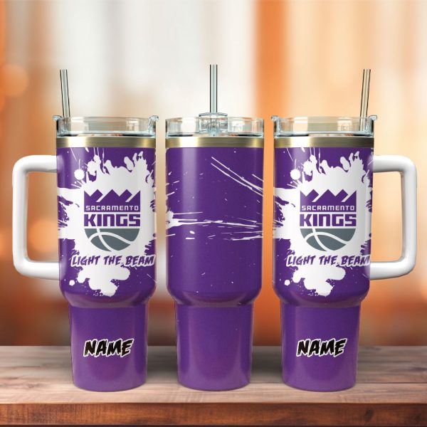 Sacramento Kings Basketball NBA Sport Custom Stanley Quencher 30oz-40oz Stainless Steel Tumbler Hot And Cold Tumbler