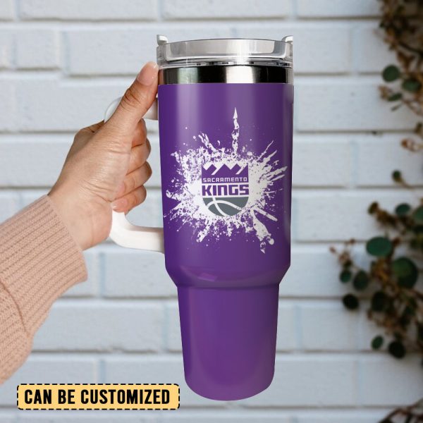 Sacramento Kings Basketball NBA Sport Custom Stanley Quencher 30oz-40oz Stainless Steel Tumbler Hot And Cold Tumbler - Image 2