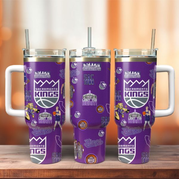Sacramento Kings Basketball NBA Sport Custom Stanley Quencher 30oz-40oz Stainless Steel Tumbler