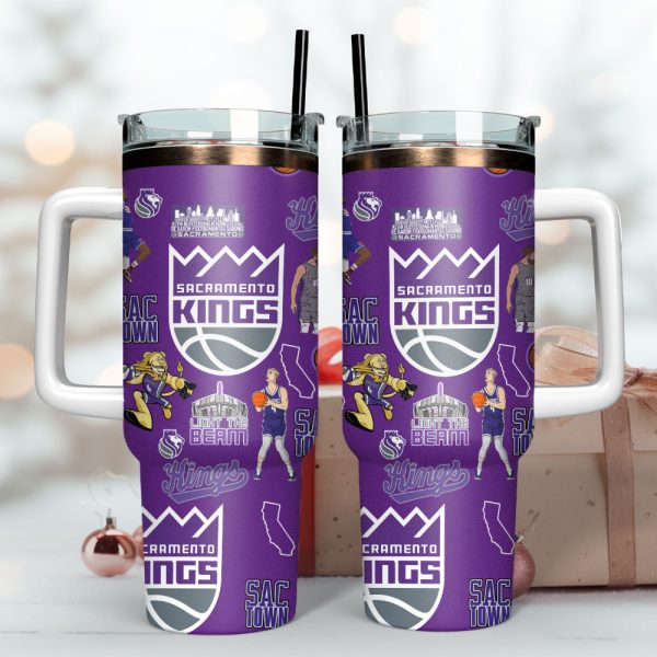 Sacramento Kings Basketball NBA Sport Custom Stanley Quencher 30oz-40oz Stainless Steel Tumbler - Image 2