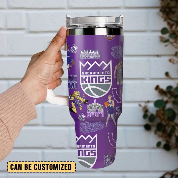 Sacramento Kings Basketball NBA Sport Custom Stanley Quencher 30oz-40oz Stainless Steel Tumbler - Image 3