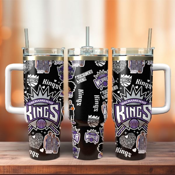 Sacramento Kings NBA Basketball Sport Custom Stanley Quencher 30oz-40oz Stainless Steel Tumbler - Image 3