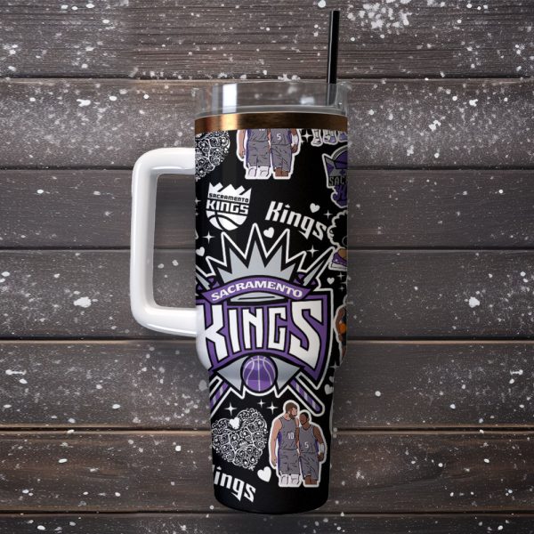 Sacramento Kings NBA Basketball Sport Custom Stanley Quencher 30oz-40oz Stainless Steel Tumbler - Image 4