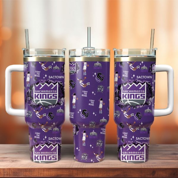 Sacramento Kings Basketball NBA Sport Custom Stanley Quencher 30oz-40oz Stainless Steel Tumbler