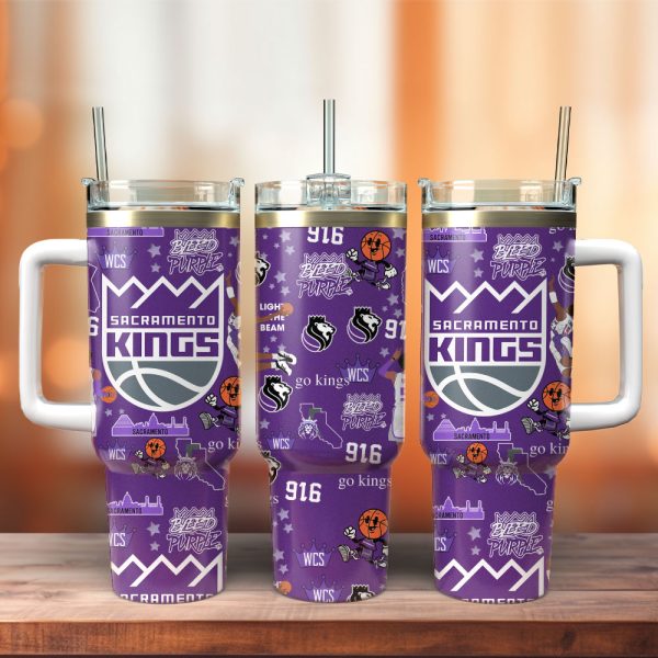 Sacramento Kings Basketball NBA Sports Custom Stanley Quencher 30oz-40oz Stainless Steel Tumbler