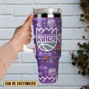 Sacramento Kings Basketball NBA Sports Custom Stanley Quencher 30oz-40oz Stainless Steel Tumbler