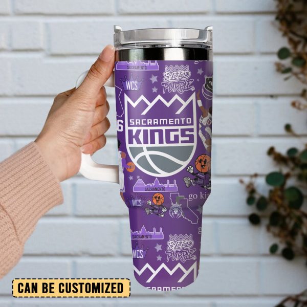 Sacramento Kings Basketball NBA Sports Custom Stanley Quencher 30oz-40oz Stainless Steel Tumbler - Image 4