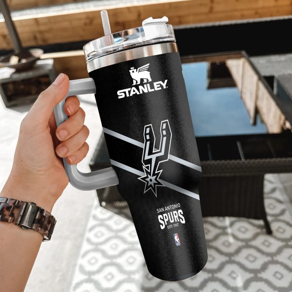 NBA San Antonio Spurs Custom Stanley Quencher 30oz-40oz Stainless Steel Tumbler Hot And Cold Tumbler