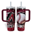 Rhinestone Arizona Diamondbacks MLB Custom Stanley Quencher 30oz-40oz Stainless Steel Tumbler Hot And Cold Tumbler