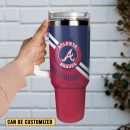 Atlanta Braves Baseball MLB Sport Custom Stanley Quencher 30oz-40oz Stainless Steel Tumbler Hot And Cold Tumbler