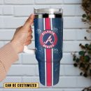 Atlanta Braves Baseball MLB Sport Custom Stanley Quencher 30oz-40oz Stainless Steel Tumbler