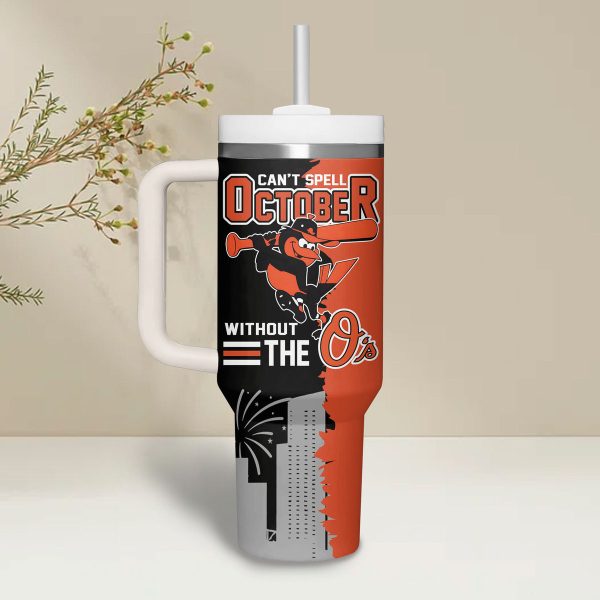 Baltimore Orioles MLB Custom Stanley Quencher 30oz-40oz Stainless Steel - Image 3