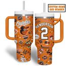 Baltimore Orioles MLB Custom Stanley Quencher 30oz-40oz Stainless Steel Tumbler