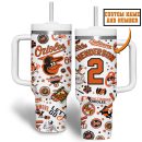 Baltimore Orioles MLB Custom Stanley Quencher 30oz-40oz Stainless Steel Tumbler