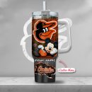 MLB Baltimore Orioles Mickey Mouse Custom Stanley Quencher 30oz-40oz Stainless Steel Tumbler Hot And Cold Tumbler