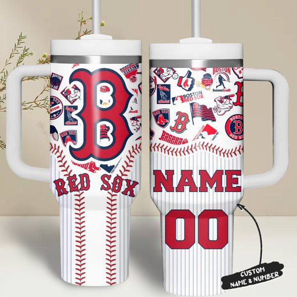 Boston Red Sox MLB Custom Stanley Quencher 30oz-40oz Stainless Steel