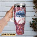 Chicago Cubs MLB Custom Stanley Quencher 30oz-40oz Stainless Steel Tumbler Hot And Cold Tumbler