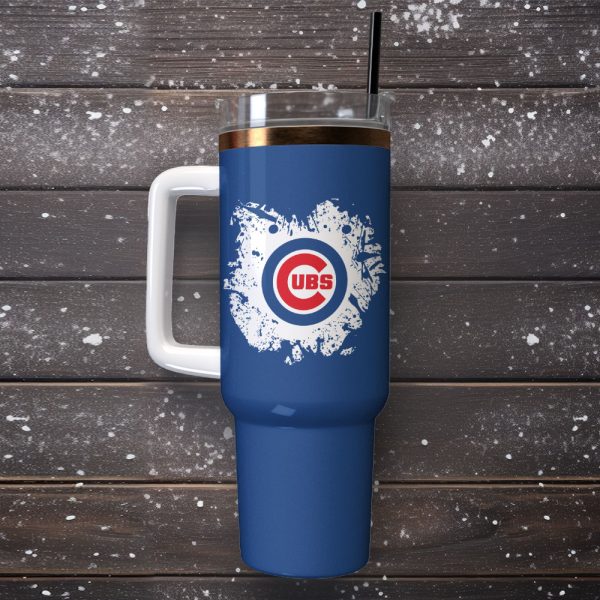 Chicago Cubs MLB Sport Custom Stanley Quencher 30oz-40oz Stainless Steel Tumbler - Image 4