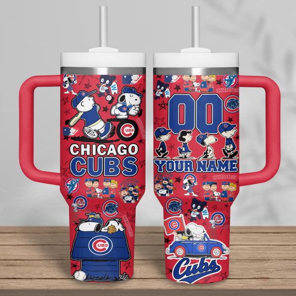 Chicago Cubs MLB Custom Stanley Quencher 30oz-40oz Stainless Steel Tumbler Hot And Cold Tumbler - Image 2