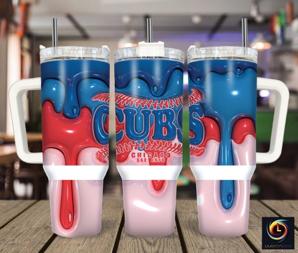 Chicago Cubs MLB Custom Stanley Quencher 30oz-40oz Stainless Steel Tumbler Hot And Cold Tumbler