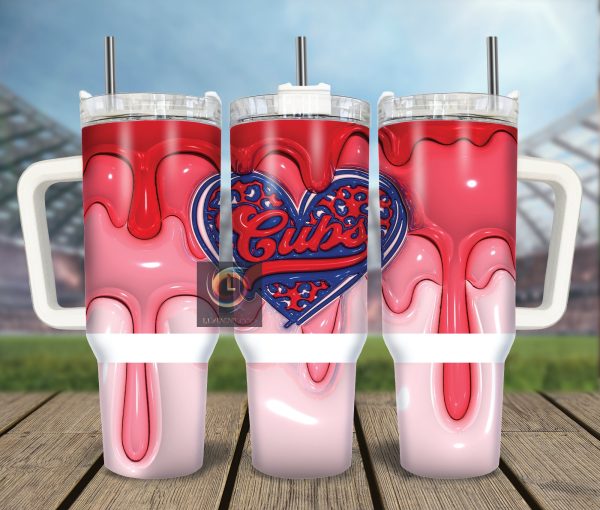 Chicago Cubs MLB Custom Stanley Quencher 30oz-40oz Stainless Steel Tumbler Hot And Cold Tumbler