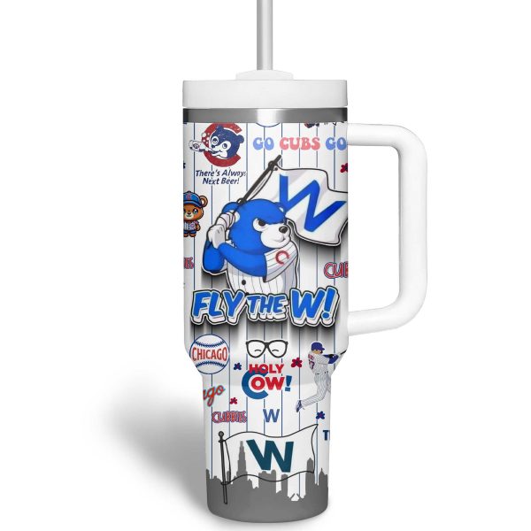 Chicago Cubs MLB Custom Stanley Quencher 30oz-40oz Stainless Steel Tumbler Hot And Cold Tumbler - Image 2