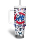Chicago Cubs MLB Custom Stanley Quencher 30oz-40oz Stainless Steel Tumbler Hot And Cold Tumbler
