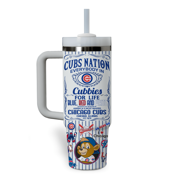 Chicago Cubs Baseball MLB Custom Stanley Quencher 30oz-40oz Stainless Steel Tumbler Hot And Cold Tumbler - Image 2