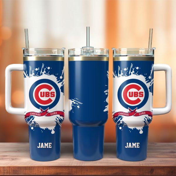 Chicago Cubs Baseball MLB Sport Custom Stanley Quencher 30oz-40oz Stainless Steel Tumbler Hot And Cold Tumbler