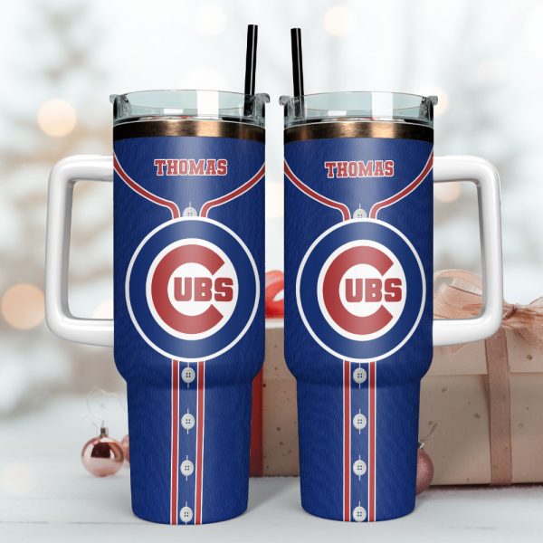 Chicago Cubs Baseball MLB Custom Stanley Quencher 30oz-40oz Stainless Steel Tumbler Hot And Cold Tumbler - Image 3