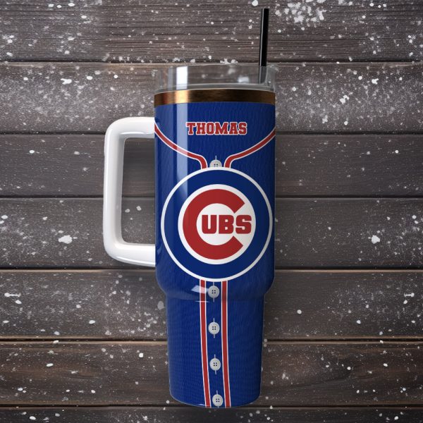 Chicago Cubs Baseball MLB Custom Stanley Quencher 30oz-40oz Stainless Steel Tumbler Hot And Cold Tumbler - Image 4