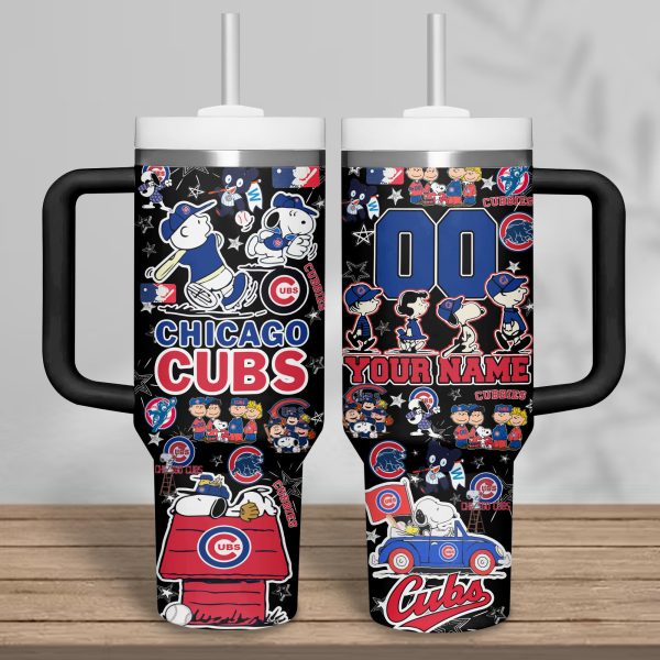Chicago Cubs MLB Custom Stanley Quencher 30oz-40oz Stainless Steel Tumbler Hot And Cold Tumbler - Image 2