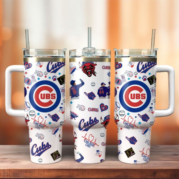 Chicago Cubs Baseball MLB Sport Custom Stanley Quencher 30oz-40oz Stainless Steel Tumbler Hot And Cold Tumbler