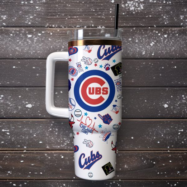 Chicago Cubs Baseball MLB Sport Custom Stanley Quencher 30oz-40oz Stainless Steel Tumbler Hot And Cold Tumbler - Image 4