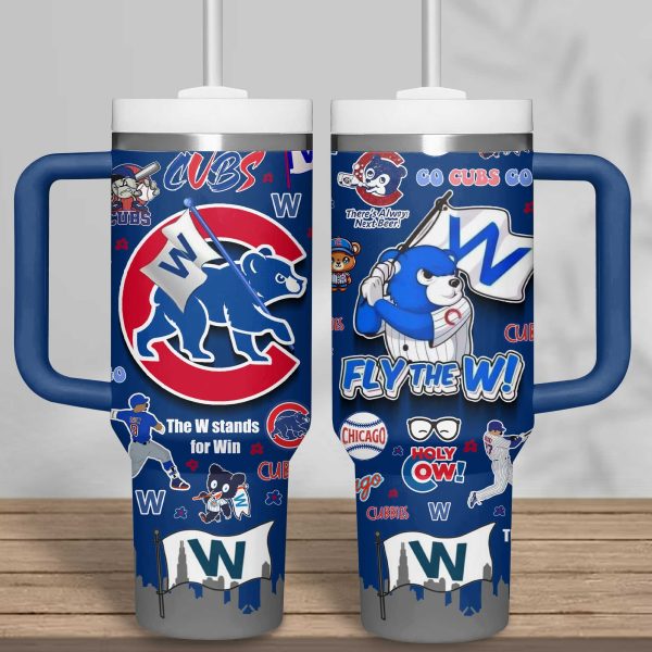 Chicago Cubs MLB Custom Stanley Quencher 30oz-40oz Stainless Steel Tumbler