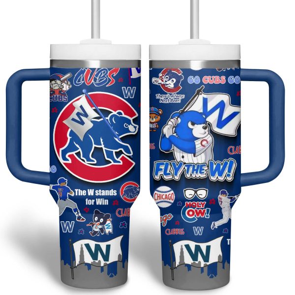 Chicago Cubs MLB Custom Stanley Quencher 30oz-40oz Stainless Steel Tumbler - Image 6