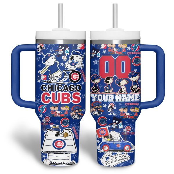 Chicago Cubs MLB Custom Stanley Quencher 30oz-40oz Stainless Steel Tumbler Hot And Cold Tumbler