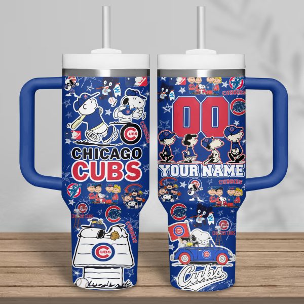Chicago Cubs MLB Custom Stanley Quencher 30oz-40oz Stainless Steel Tumbler Hot And Cold Tumbler - Image 2