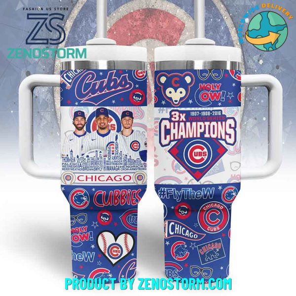 Chicago Cubs MLB Custom Stanley Quencher 30oz-40oz Stainless Steel Tumbler Hot And Cold Tumbler
