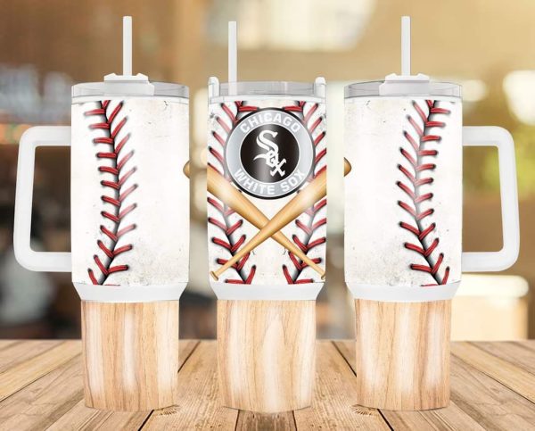 Chicago White Sox MLB Custom Stanley Quencher 30oz-40oz Stainless Steel