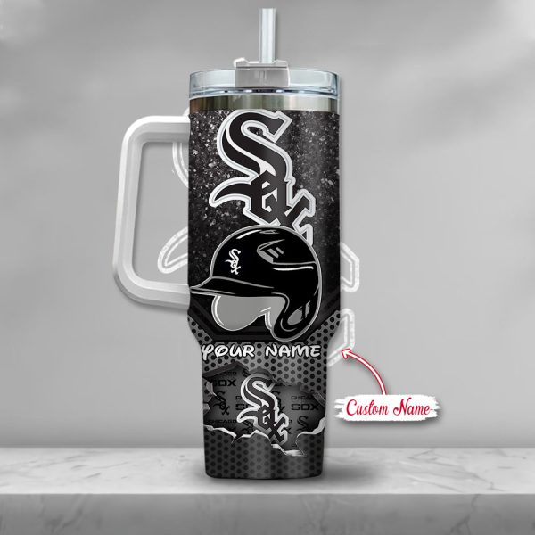 MLB Chicago White Sox Mickey Mouse Custom Stanley Quencher 30oz-40oz Stainless Steel Tumbler Hot And Cold Tumbler - Image 3